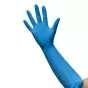 Gants d'examen nitrile Euromedis Resiskin bleu non poudré non stérile - manchette extra longue (boîte de 50)