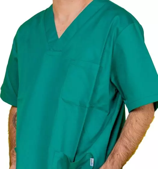 Tunique médicale mixte polyester/coton (vert)