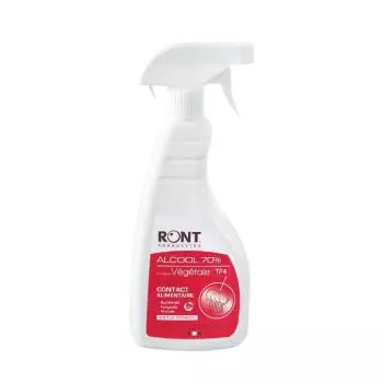 Spray désinfectant contact alimentaire Ront - Alcool 70% d'origine végétal