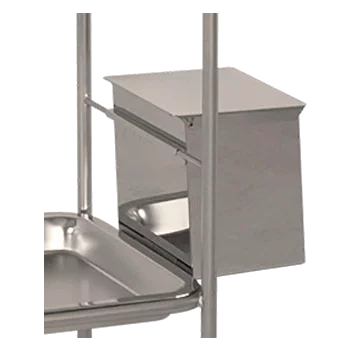 Poubelle inox Hidemar pour chariot de soins H16 et H17